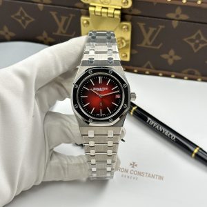 Audemars Piguet Royal Oak Extra-thin Jumbo 16202 Chế Tác Mặt Màu Đỏ Đô Dây Kim Loại Xưởng ZF 39mm (2)