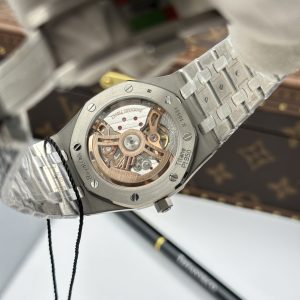 Audemars Piguet Royal Oak Extra-thin Jumbo 16202 Chế Tác Mặt Màu Đỏ Đô Dây Kim Loại Xưởng ZF 39mm (2)