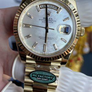 Rolex Day-Date Chế Tác Mặt MOP Nặng 210 Gram Dây Đeo President Nhà Máy RC 40mm (2)