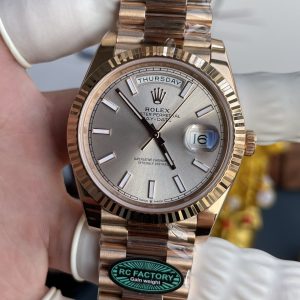 Rolex Day-Date Chế Tác Mặt Sundust Nặng 210 Gram Màu Vàng Hồng Nhà Máy RC 40mm (2)