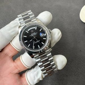 Rolex Day-Date Fake 11 Mặt Đen Nặng 210 Gram Dây Đeo President Nhà Máy RC 40mm (2)