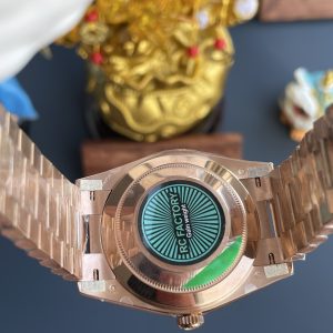 Rolex Day-Date Replica 11 Mặt Nâu Chocolate Nặng 210 Gram Màu Vàng Hồng Nhà Máy RC 40mm (1)