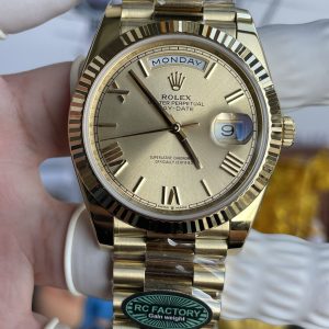 Rolex Day-Date Replica 11 Mặt Vàng Champgne Nặng 210 Gram Nhà Máy RC 40mm (2)