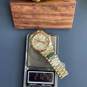 Rolex Day-Date Replica 11 Mặt Vàng Champgne Nặng 210 Gram Nhà Máy RC 40mm (2)