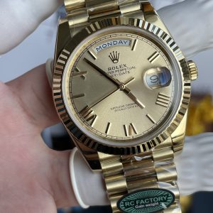 Rolex Day-Date Replica 11 Mặt Vàng Champgne Nặng 210 Gram Nhà Máy RC 40mm (2)