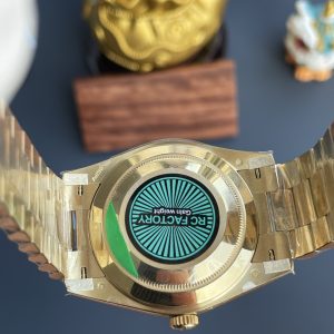 Rolex Day-Date Replica 11 Mặt Xanh Khói Nặng 210 Gram Dây Đeo President Nhà Máy RC 40mm (1)